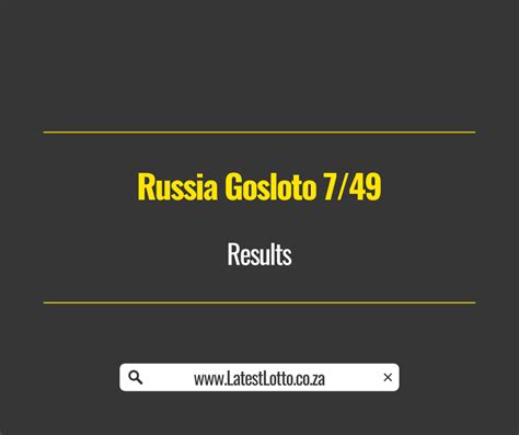 Gosloto 7/49 Results for 2024.